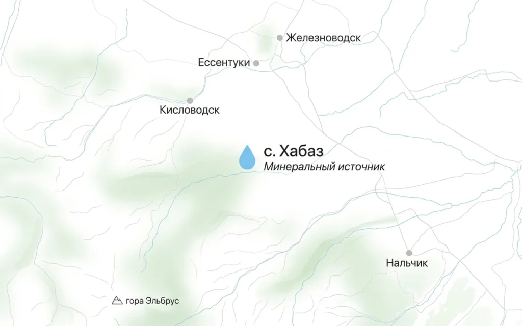 Источник воды Хабаз (карта)