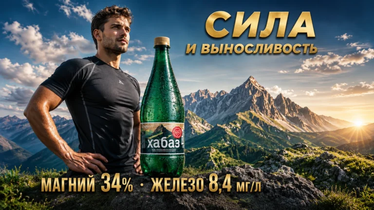 Вода «Хабаз» для мужчин: магний, железо и кремний для энергии и здоровья